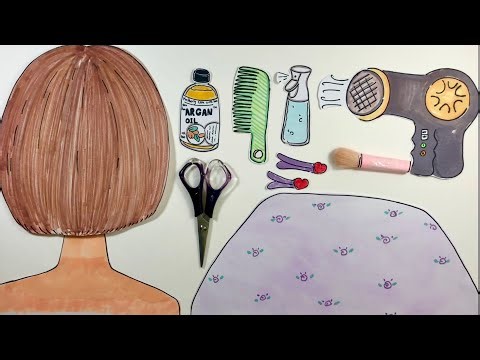 Paper ASMR | Relaxing Haircut Sounds | ASMR Hair Salon #ASMR #paperdiy #paperasmr
