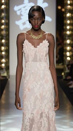 Elegant Ruffle Dress 👗 | Soft, Romantic & Feminine Fashion Show Walk | Model Catwalk Style 2025