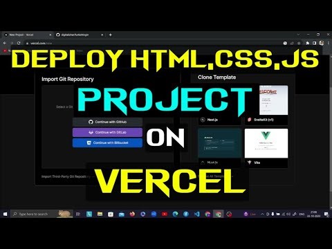 How to deploy project on vercel in 2025 | vercel deployement | html css and javascript project