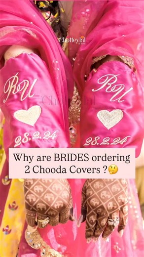 Chotteylal & Sons on Instagram: "Why one Chooda cover is never enough! ✨ Being a new bride is a beautiful whirlwind, but keeping your Chooda pristine can be a challenge. That’s why most of our brides are now opting for a set of two covers! Here’s why a backup is a total lifesaver: Freshness after every shower: We all know the struggle—no matter how careful you are, one cover always gets damp while bathing. Having a second one means you can switch to a dry, cozy cover instantly without waiting fo