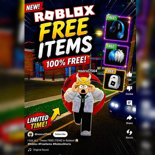 Get FREE Items in Roblox RIGHT NOW! 😱#roblox #roblox free items