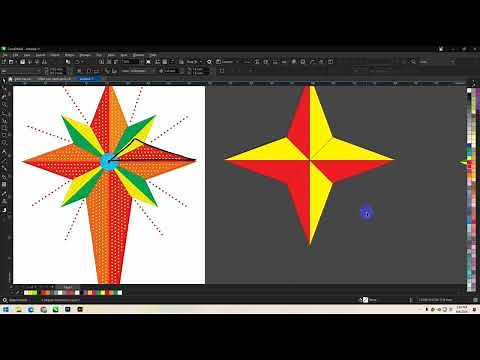 Cách vẽ hình Ngôi Sao 4 Cánh ( ngôi sao lạ ) với những công cụ căn bản.