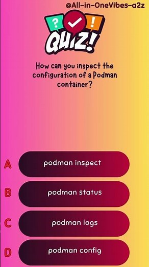 How can you inspect the configuration of a Podman container?