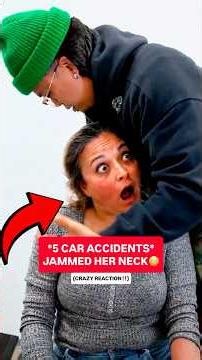*5 CAR ACCIDENTS* JAMMED HER NECK😳 #chiropractic #backpain #neckpain #trending