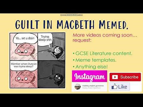 GCSE English Literature- William Shakespeare's Macbeth- Guilt.