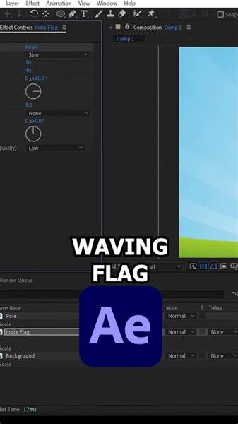 Waving Flag Animation - Adobe After Effects Tutorial #aftereffectstutorial #adobeaftereffects