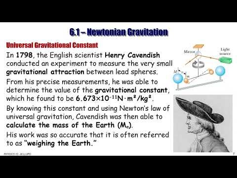 PHYSICS 12 - 6.1 NEWTONIAN GRAVITATION