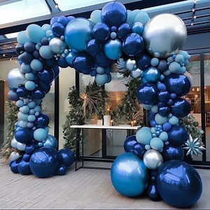 Royal Blue Balloon Garland Navy Double Stuffed Different Sizes Dark Blue Balloons Arch Kit for Graduation Wedding Birthday Anniversary Party Decor