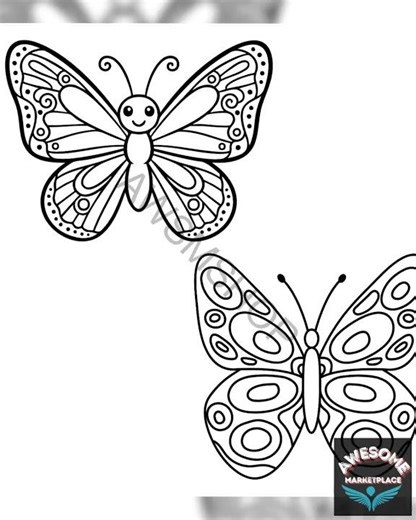 Butterfly Coloring Page – Printable for Kids