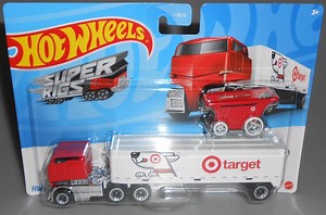 Hot Wheels Super Rigs HW Bullseye's Big Rig TARGET Truck Play Vehicle, Red/White, 5.9 oz - Walmart.com