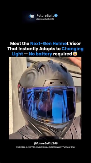 Helmet Visor Tints Itself Instantly Using SUNLIGHT - No Batteries EVER! 🤯🧤☀️