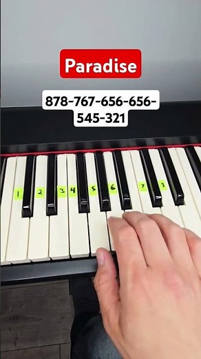 Coldplay Paradise - super easy to play piano tutorial