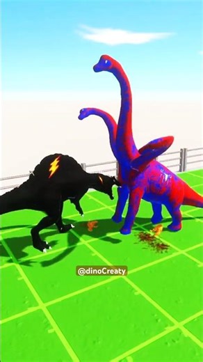 3Heads Spiderman Brachiosaurus vs Flash Spinosaurus #spiderman #flash #dinosaur #shorts #arbs