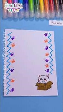 ¡El gatito más tierno que verás hoy! Hecho hoja decorada 😻 #shorts #viral #portadas #raniartsdiy
