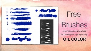 Free OIL Brushes for coloring and digital art