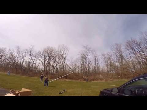 Falling-Derrick mast system for use at 3YØZ