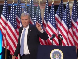 'How do you like me now?': Will Ferrell appears as George W. Bush at Not The White House Correspondents' Dinner