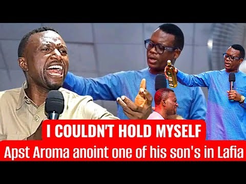 Apostle Aroma Osayi anointing one his Lafia son's Rev. Daniel Adegba Otor during apostolic invasion