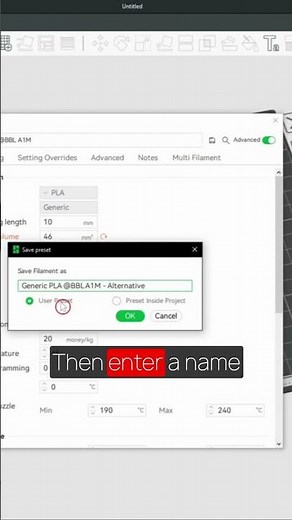 🧪 Bambu Studio Slicer Tutorial - Custom Filament Settings - Bambu Studio Software Tutorial | #Shorts