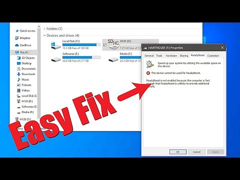 How to fix readyboost is not enabled because this computer is fast enough