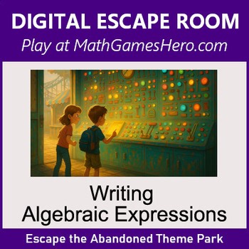 Writing Algebraic Expressions | Digital Math Escape Room Game