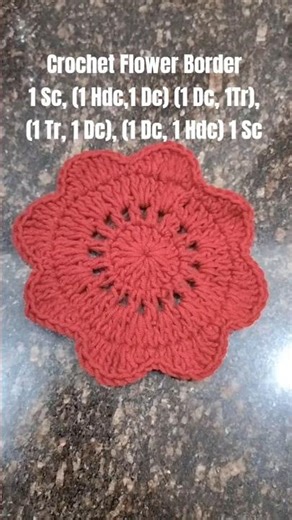 Crochet Border/Edging Pattern | Flower Design Edging
