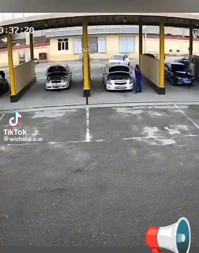 Electric car battery explosion while parked and charging at charging station. Battery being overheated and exploded due to high power charge. Extremely dangerous situation.