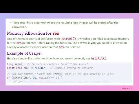 Understanding kstrtol() in the Linux Kernel: Do You Need to Allocate Memory?