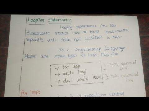 for loop in C| while loop in C | do while loop in C tamil Looping statements in C tamil | 