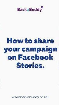 How to Share Your BackaBuddy Campaign on Facebook Stories
