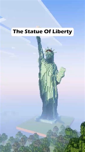 Insane Building of The Statue Of Liberty #minecraft