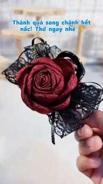Tự Làm Kẹp Càng Cua Hoa Hồng Đỏ Sang Trọng | DIY Elegant Red Rose Claw Clip 🌹 #clawclip #kepcangcua