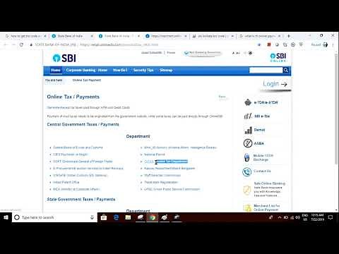 Online Tax Payment Receipt Generation SBI