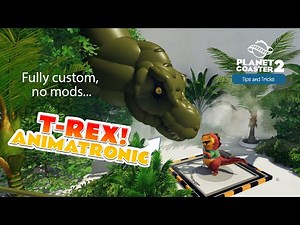 T-Rex! Custom Dinosaur Animatronic! - Planet Coaster 2
