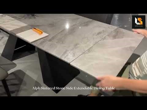 Alph Sintered Stone Side Extendable Dining Table
