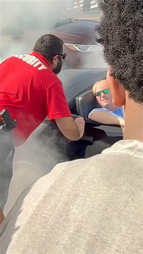 Corvette does burnout and security wasn’t having it 😭
