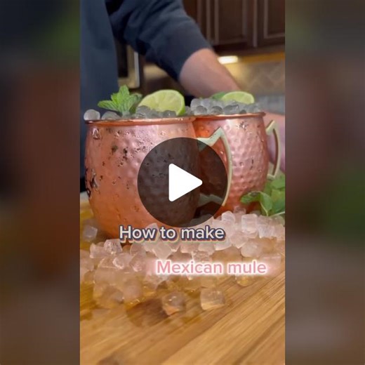 Vanilla flavored Mexican Mule: 1 1/2 oz tequlia 1/2 oz freshly squeezed lime juice or to taste In a copper mug, combine tequila and lime juice. After adding ice, top the drink off with ginger beer. Garnish with a lime slice and mint spring! Cheers 🥂 #mixologymonday #bartendersoftiktok #fyp