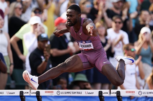 Paris Olympics-bound Rai Benjamin defeats world record holder Karsten Warlhom and Alison Dos Santos in an epic finish at Monaco Diamond League