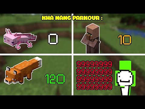 10 Sinh Vật (Mobs) Và KHẢ NĂNG PARKOUR CỦA CHÚNG Trong Minecraft