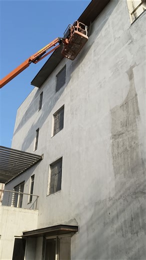 Exterior Wall Texture Paint by Lifter Machine | #Shorts