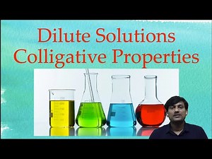 Colligative Properties | Dilute Solutions | Bond with RK