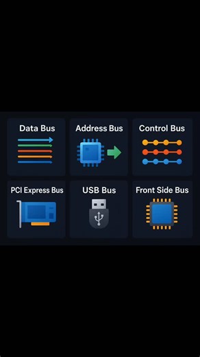 Machgorithm on Instagram: "Types of Computer Buses . . . . . #techai #technology #ᴠɪʀᴀʟᴘᴏsᴛ #codingbootcamp #programmingchallenge #codingdays"