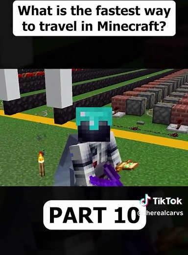 Fastest Way To Travel In Minecraft #minecraft #mcyt #carvs