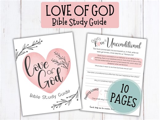 Love of God Bible Study Guide Printable; Christian Devotional Worksheet; Women’s Bible Study & Ministry Resource - Etsy