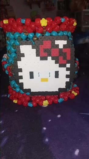 hello kitty kandi :D #hellokitty #sanrio #kandi #crafts #kawaii #beads #perlerbeads #diy #cute #art