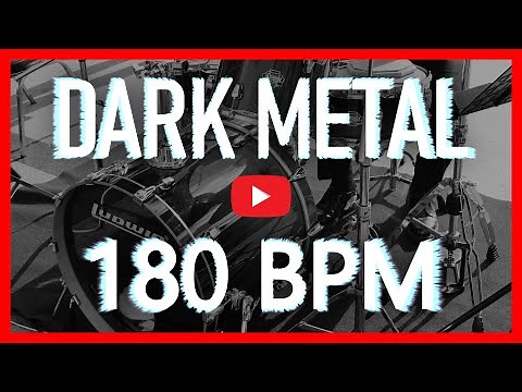Dark Death Metal Drum Track 180 BPM Drum Beat (Isolated Drums) [HQ]