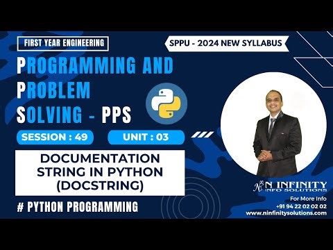 SPPU's FE - PPS | Session 49 | Documentation String in Python | docstring in Python | Prasad Sir