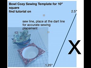 Bowl Cozy Stitching Guide. A Sewing Hack. No marking needed.