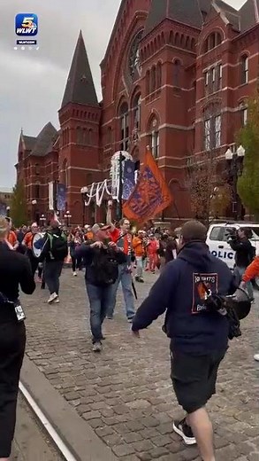 Fans march to FC Cincinnati-Columbus Crew playoff match