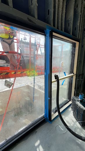 This inspection used ASTM Standard E1105 window water testing to evaluate window performance under real-world conditions. By applying negative pressure to the interior of the window while spraying water on the exterior, the test simulates wind-driven rain and exposes potential failure points. The process included building the pressure chamber, monitoring pressurization throughout the test, and closely observing for water intrusion. The test is concluded after 15 minutes, or sooner if water intru